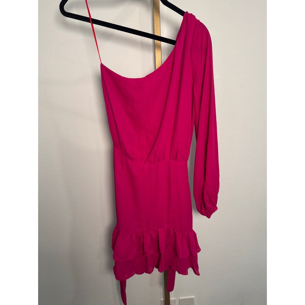 Krisa | One-Shoulder Ruffle Mini Dress - Picture 4 of 9